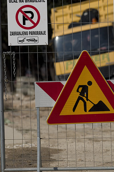 detalj radova na gradskim zidinama