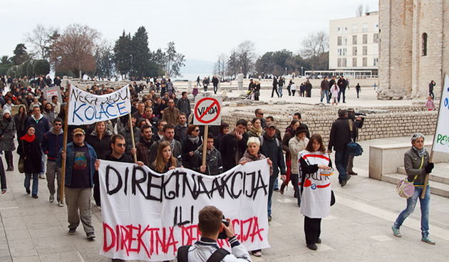 Prosvjed u Zadru by Leo Banic