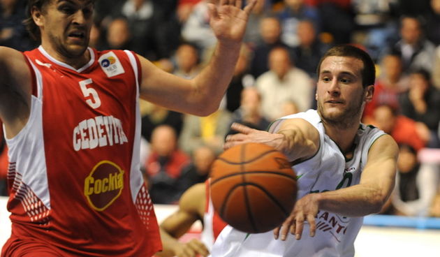 Zadar, 260311 Dvorana Jazine,  drugo kolo A1 lige za prvaka Borik Puntamika – Cedevita. Na fotografiji  :  igrac Puntamike Petani. Foto : Andrija Lucic / cropix