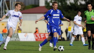 Sibenik ,050510.
Stadion Subicevac.
Druga utakmica finala Kupa RH NK Sibenik NK Hajduk (Split).
Na slici: igrac Sibenika Stipe Bacelic Grgic (14).
Foto: Niksa Stipanicev / CROPIX