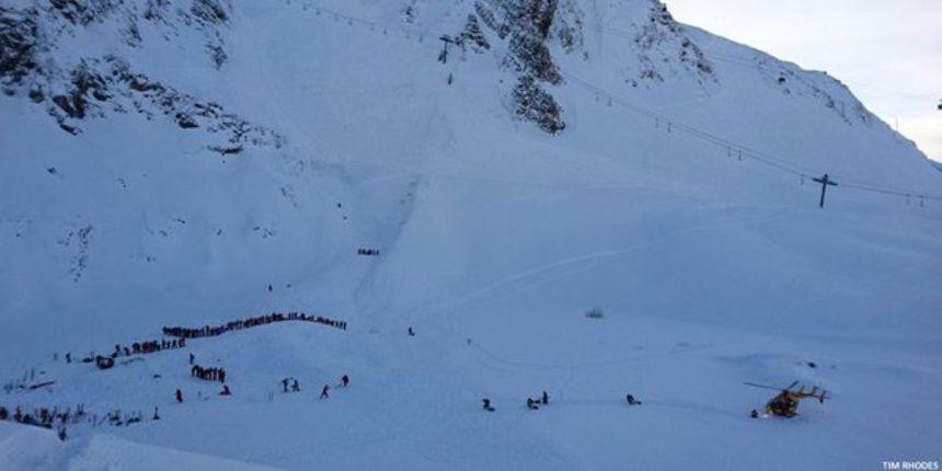 Lavina u francuskim Alpama, Foto: Twitter BBC