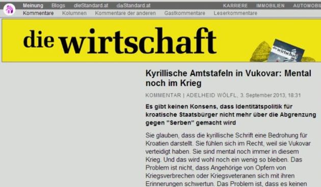 Der Standard: Hrvati su i dalje mentalno u ratu, a od Gotovine, bivšeg pljačkaša banaka, prave sveca, foto: screenshot