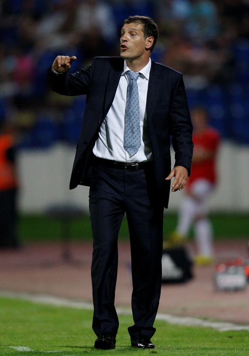 Bratislava, Slovacka, 110810.
Stadion Pasienky.
Medjunarodna  prijateljska nogometna utakmica 
Slovacka – Hrvatska.
Na fotografiji: Slaven Bilic.
Foto: Ronald Gorsic / CROPIX