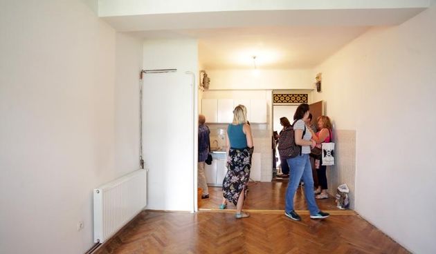 Razgledavanje stana u Bogisicevoj ulici koji Drzavni ured za upravljanje drzavnom imovinom (DUUDI) nudi u najam. Photo: Luka Stanzl/PIXSELL