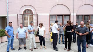 Prosvjedni skup radnika Vodovoda koji traže veće plaće
