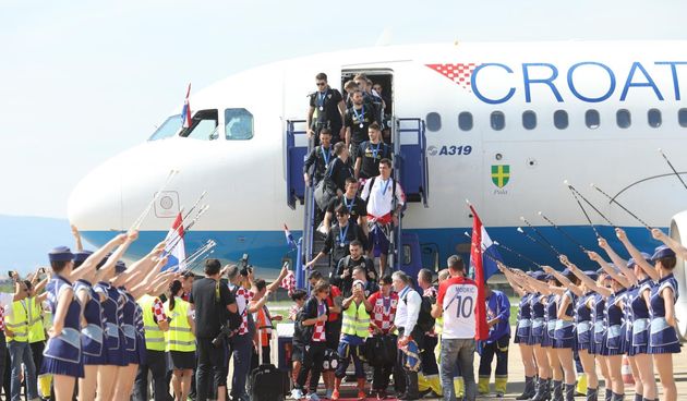 Vatreni sletjeli u Zračnu luku dr. Franjo Tuđman