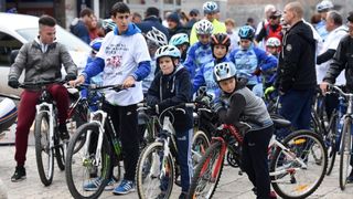 Branimirova obala: Start tradicionalne Božićne biciklijade Zadar-Vir. Foto: Dino Stanin/PIXSELL