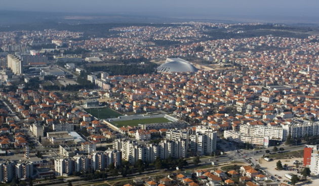 Zadar, slike iz zraka. Bulevar, Stanovi, SC Višnjik