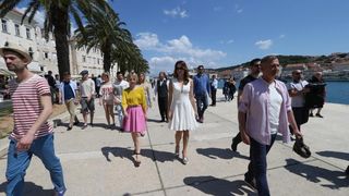 Trogir: Danijela, Severina, Karan i Giuliano na snimanju spota “Manta me jubav”. Foto: Ivo Čagalj/PIXSELL