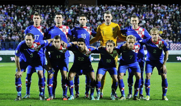 Osijek, 161012.Stadion Gradski vrt.Utakmica 4.kola A skupine,kvalifikacijska utakmica za odlazak na Svjetsko prvenstvo u Brazilu. Utakmica Hrvatska – Wales.Na fotografiji:reprezentacija Hrvatske.Foto: Boris Kovacev / CROPIX