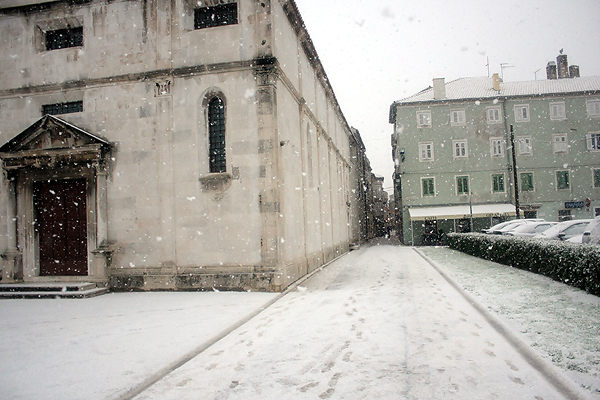 Snijeg u Zadru, 17. prosinca 2009, Foto: Saša Čuka