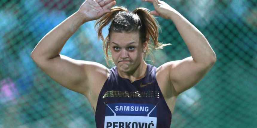 Zagreb – IAAF world challenge Zagreb 2013. 63. Memorijal Borisa Hanzekovica na atletskom stadionu Mladost. Sandra Perkovic. Photo: Sanjin Strukic/PIXSELL