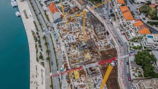 Split: Pogled iz zraka na mjesto gdje je bio hotel Marjan