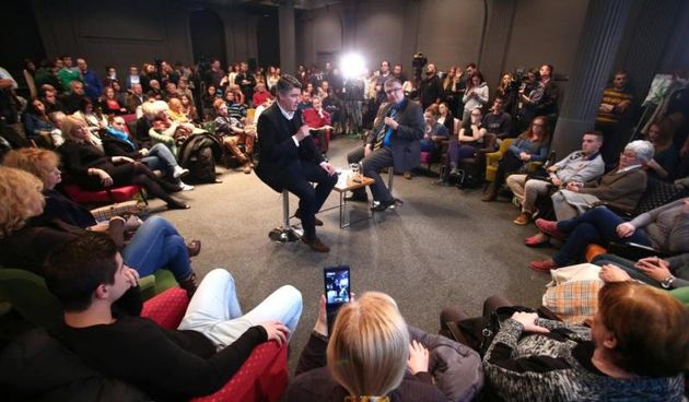 Milanović na debati s građanima. U kinu Europa u dvorani Mueller Zoran Milanovic prisustvovao je javnoj debati s gradjanima i novinarima. Photo: Sanjin Strukic/PIXSELL