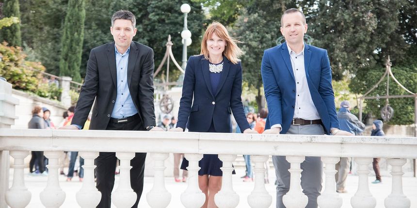 Erol Gaši i Sabina Glasovac (SDP) te Kristijan Kovačević (HNS) Erol Gaši i Sabina Glasovac (SDP) te Kristijan Kovačević (HNS)