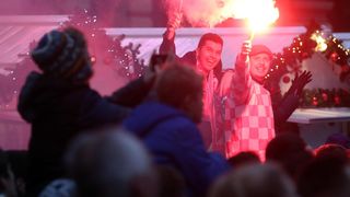 Zlatne tenisače na Trgu bana Josipa Jelačića dočekale tisuće navijača Zlatne tenisače na Trgu bana Josipa Jelačića dočekale tisuće navijača