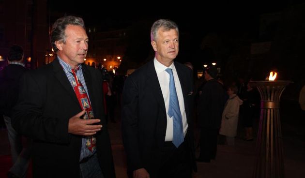 15.11.2010., Split – Premijera opere Macbeth Giuseppea Verdija u Hrvatskom narodnom kazalistu Split. Operni pjevac Boris Martinovic i Miomir Zuzul. Photo: Ivo Cagalj/PIXSELL