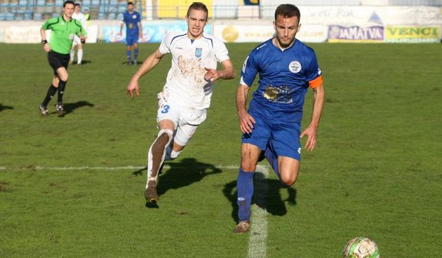 Zadar – MAXtv 1. HNL, 21. kolo, NK Zadar – NK Osijek. Ivan Simurina i Nikola Mandic. Photo: Dino Stanin/PIXSELL