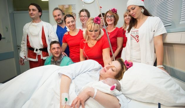 U Kbc-u Rijeka prva beba u Novoj 2016. godini rodena je u ponoc i petnaest sekundi. Photo: Nel Pavletic/PIXSELL