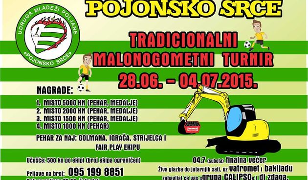 Večeras malonogometni turnir ”Pojonsko srce 2015”