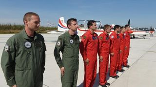 Krila Oluje se vratili u Hrvatsku nakon osvojene nagrade na vojnom aeromitingu RIAT. Photo: Davor VišnjićPIXSELL Krila Oluje se vratili u Hrvatsku nakon osvojene nagrade na vojnom aeromitingu RIAT. Photo: Davor VišnjićPIXSELL