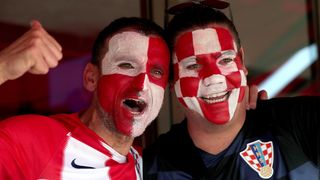 Veseli hrvatski navijači u Rostovu na Donu