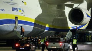 Antonov 225 u zagrebačkoj zračnoj luci Pleso, Foto: Borna Filić/PIXSELL