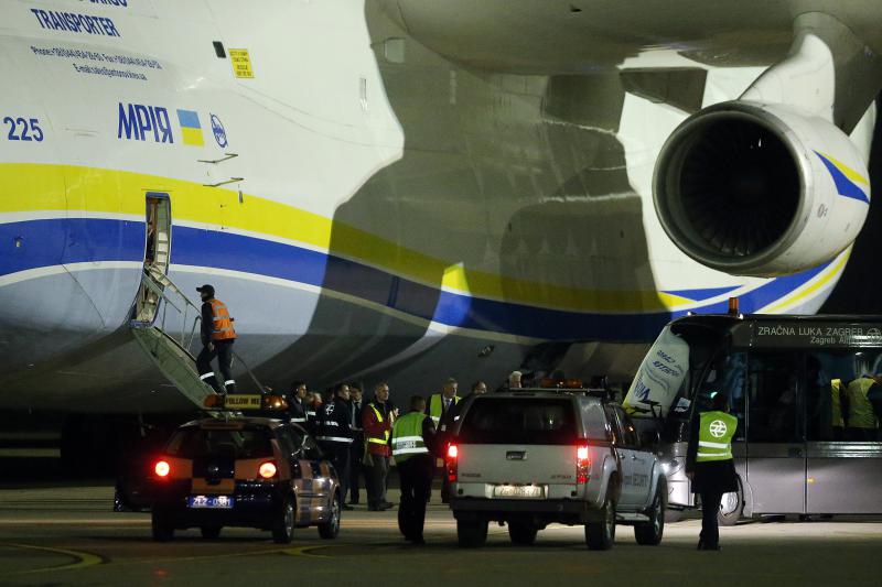 Antonov 225 u zagrebačkoj zračnoj luci Pleso, Foto: Borna Filić/PIXSELL