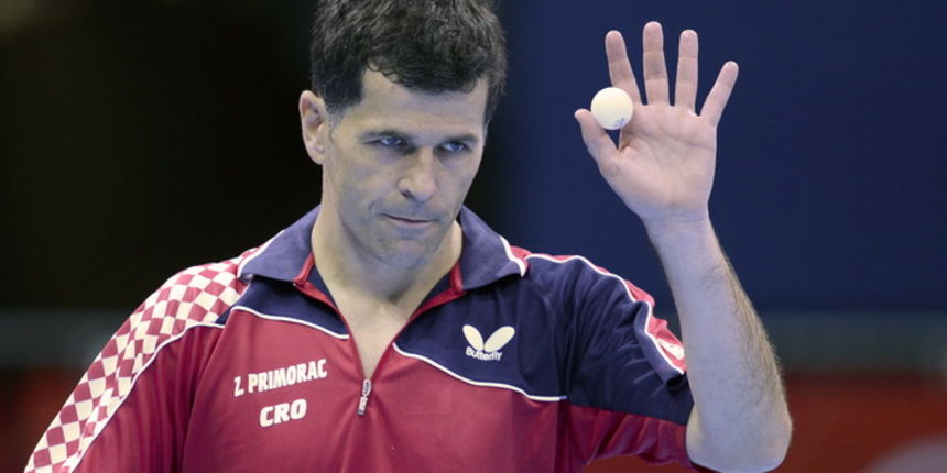 London, Velika Britanija, 290712.Dvorana Excel.Hrvatski stolnotenisac Zoran Primorac kojemu su ovo 7. Olimpijske igre, u 2. kolu izgubio je od Egipcanina Lashin El – Sayeda, te se oprostio od Olimpijskih igara u Londonu.Na fotografiji: Zoran Primorac.