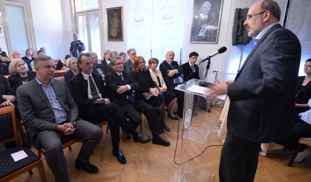 Svecana sjednica Drustva hrvatskih knjizevnika u povodu Dana hrvatske knjige i 115. rodjendana Drustva hrvatskih knjizevnika. Tedi Lusetic. Photo: Marko Lukunic/PIXSELL