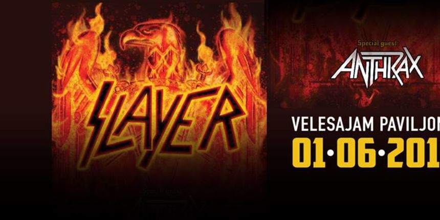 Metal titani Slayer i Anthrax 1. lipnja u Zagrebu Metal titani Slayer i Anthrax 1. lipnja u Zagrebu