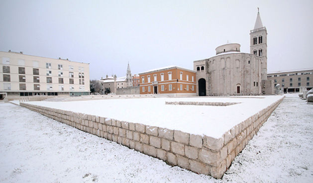 Snijeg u Zadru 3. veljače 2012, Foto: Saša Čuka
