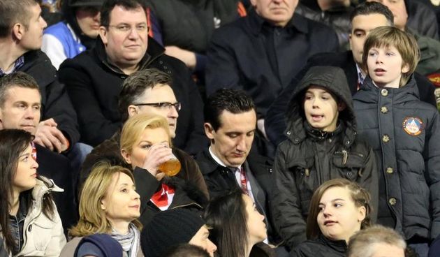 Predsjednica Kolinda Grabar Kitarovic i suprug Jakov Kitarovic. Photo: Slavko Midzor/PIXSELL