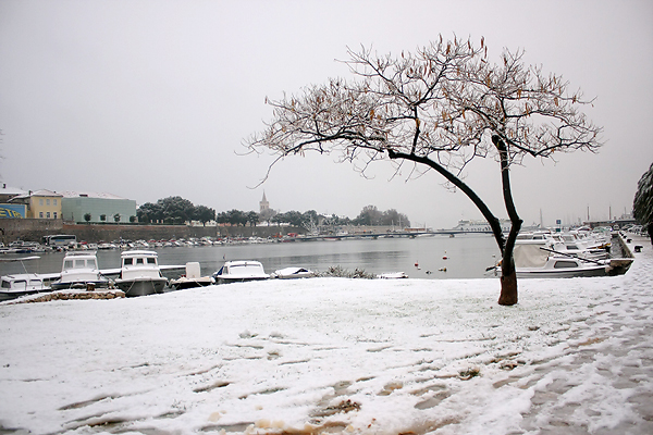 Snijeg u Zadru, 17. prosinca 2009, Foto: Saša Čuka