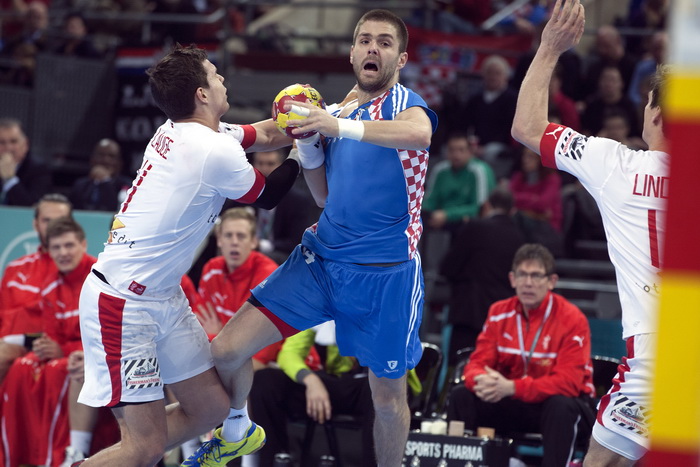 Barcelona 250113.Gradska dvorana Palau Sant Jordi.Svjetsko prvenstvo u rukometu za muskarce Spanjolska 2013.Utakmica polufinala izmedju Hrvatske i Danske.Na fotografiji: Drago Vukovic.Foto: Ante Cizmic / CROPIX Barcelona 250113.Gradska dvorana Palau Sant Jordi.Svjetsko prvenstvo u rukometu za muskarce Spanjolska 2013.Utakmica polufinala izmedju Hrvatske i Danske.Na fotografiji: Drago Vukovic.Foto: Ante Cizmic / CROPIX