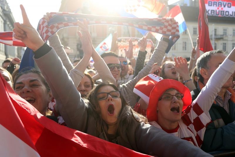 Brončani kauboji svečano dočekani na Trgu bana Josipa Jelačića. Foto: Goran Stanzl/PIXSELL