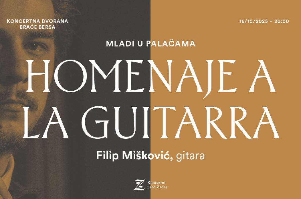 Filip Mišković izvest će djela španjolskih skladatelja za gitaru