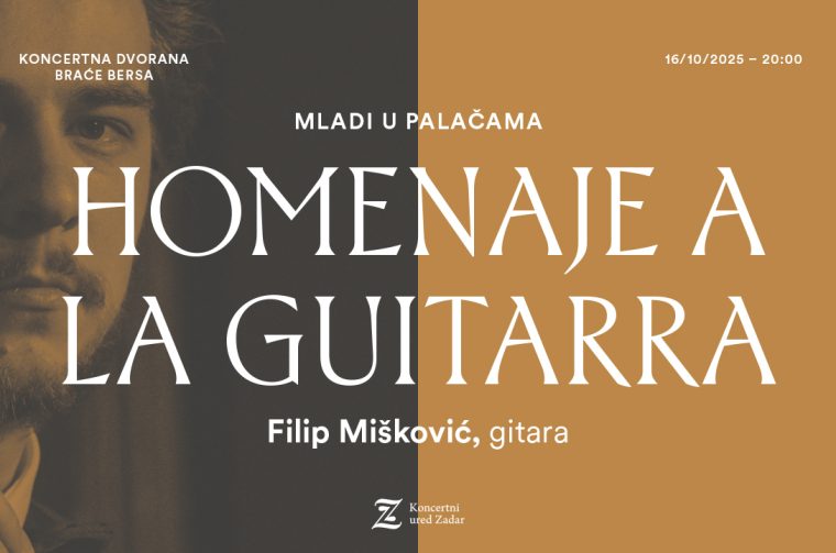 Filip Mišković izvest će djela španjolskih skladatelja za gitaru