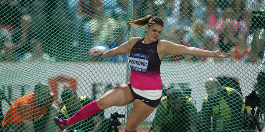 03.09.2013., Zagreb – IAAF world challenge Zagreb 2013. 63. Memorijal Borisa Hanzekovica na atletskom stadionu Mladost. Bacanje diska, Sandra Perkovic. Photo: Igor Kralj/PIXSELL