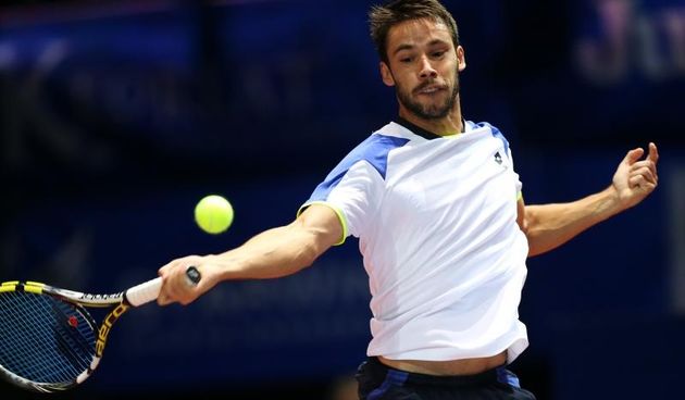 04.02.2015., Dom sportova, Zagreb – 10. ATP turnir PBZ Zagreb Indoors 2015, 1. kolo, Antonio Veic (HRV) – James Ward (VB). Photo: Slavko Midzor/PIXSELL