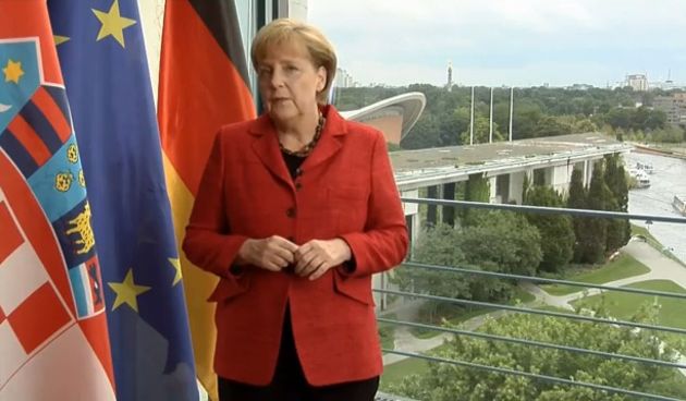 Angela Merkel poslala Hrvatskoj video čestitku: Willkommen, Kroatien, in der EU!, foto: screenshot