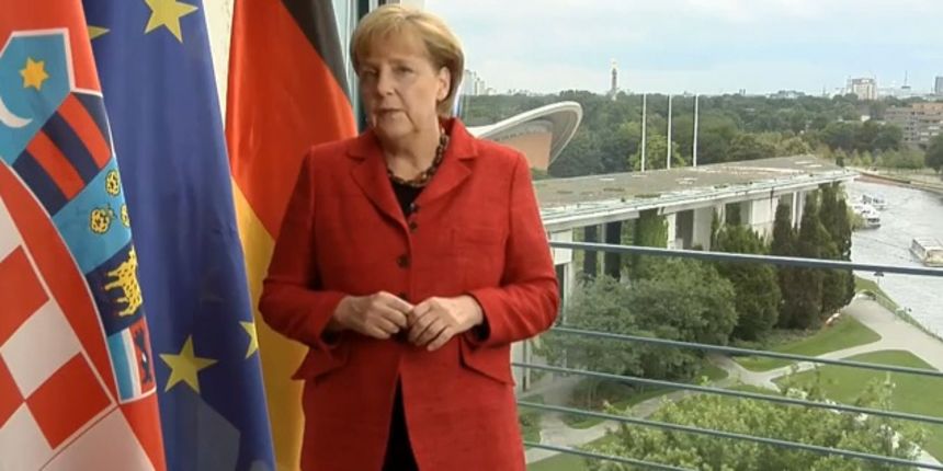 Angela Merkel poslala Hrvatskoj video čestitku: Willkommen, Kroatien, in der EU!, foto: screenshot Angela Merkel poslala Hrvatskoj video čestitku: Willkommen, Kroatien, in der EU!, foto: screenshot