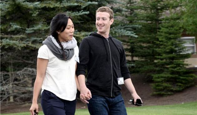 Priscilla i Mark Zuckerberg. Foto: HINA