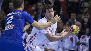 Zaragoza, Spanjolska, 230113.
Gradska dvorana Principe Felipe.
Svjetsko prvenstvo u rukometu za muskarce Spanjolska 2013.
Utakmica cetvrtfinala izmedju reprezentacija Hrvatske i Francuske.
Na fotografiji: Domagoj Duvnjak.
Foto: Ante Cizmic / CROPIX