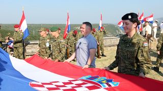 Generalna proba na kninskoj tvrđavi uoči svečane proslave 23. obljetnice VRO Oluja