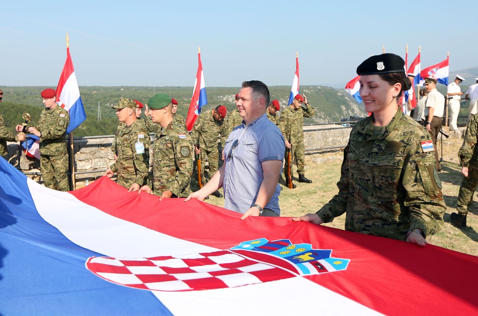Generalna proba na kninskoj tvrđavi uoči svečane proslave 23. obljetnice VRO Oluja