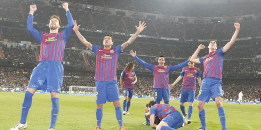 Slavlje Barcelona na Santiago Bernabeu, Foto: Marca.com Slavlje Barcelona na Santiago Bernabeu, Foto: Marca.com