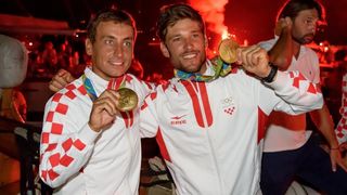 Veličanstveni doček zadarskih zlatnih olimpijaca Šime Fantele i Igora Marenića na zadarskoj rivi uz Morske orgulje i Pozdrav suncu. Photo: Dino Stanin/PIXSELL Veličanstveni doček zadarskih zlatnih olimpijaca Šime Fantele i Igora Marenića na zadarskoj rivi uz Morske orgulje i Pozdrav suncu. Photo: Dino Stanin/PIXSELL