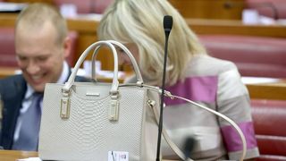 Ingrid Antičević Marinović svojim modnim izričajem razbija saborsko sivilo. Foto: Patrik Maček/PIXSELL Ingrid Antičević Marinović svojim modnim izričajem razbija saborsko sivilo. Foto: Patrik Maček/PIXSELL