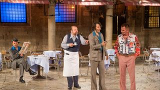 Kostimirana proba predstave Kafetarija prema djelu La bottega del caffe, jednoj od najuspješnijih komedija talijanskog komediografa Carla Goldonija